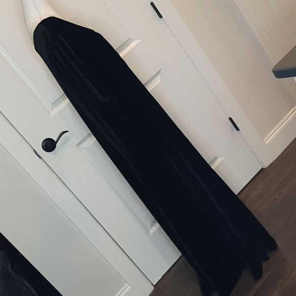 Woman Within Black Velvet Dress - Picture 4 of 9